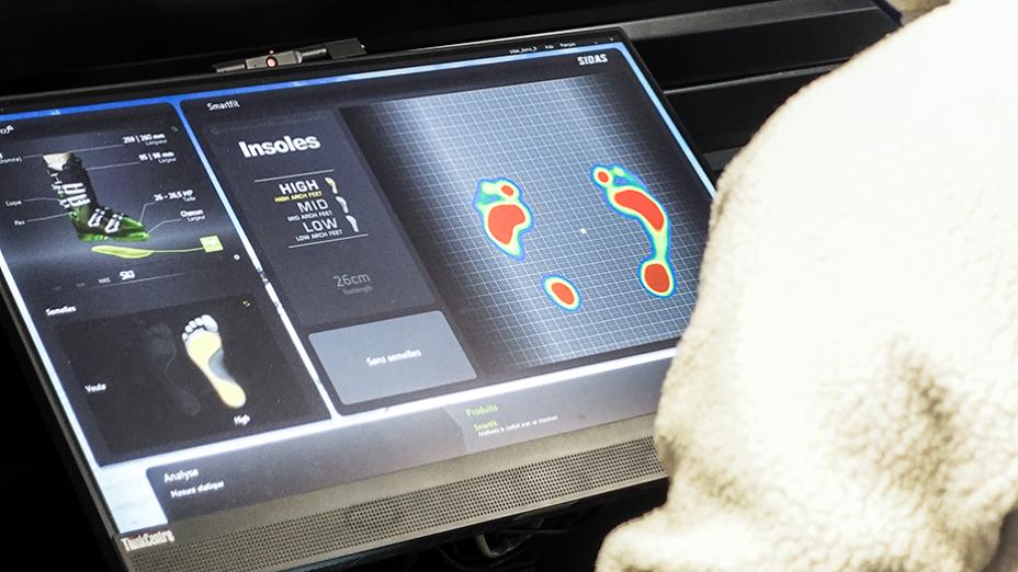 Analyse du pied chaussures de ski